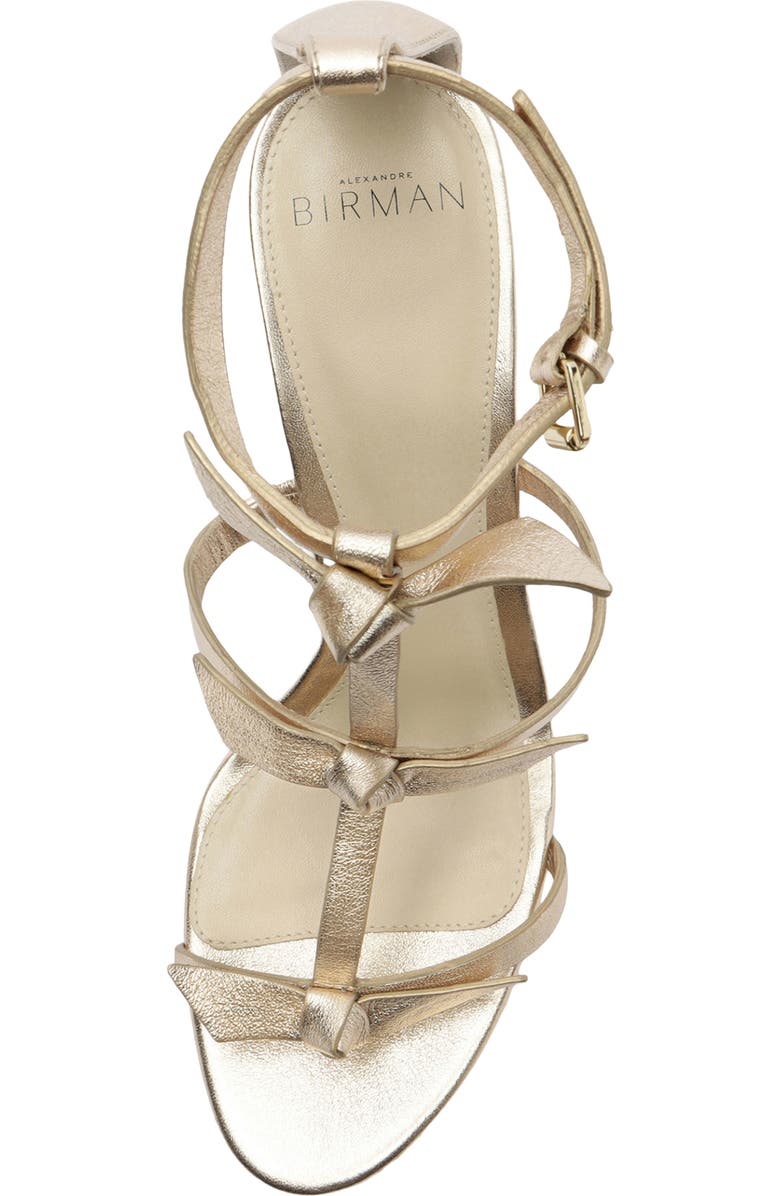 Alexandre Birman Slim Lolita Raffia Platform Sandal, Alternate, color, Golden