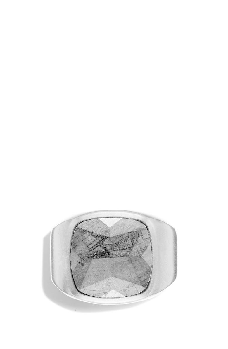 David Yurman Signet Ring with Meteorite, Alternate, color,