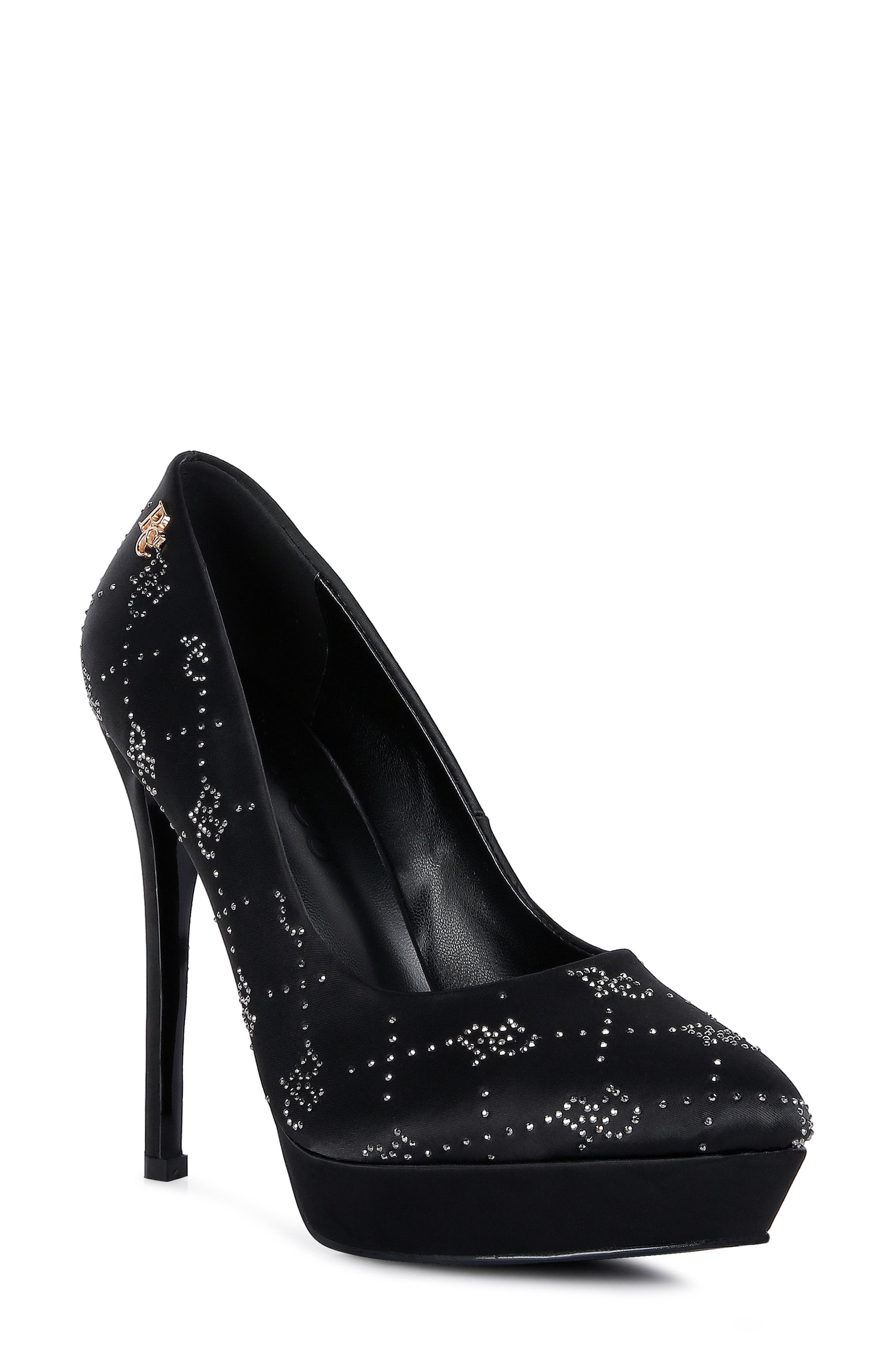 Rag & Co Ballard Monogram Satin Pump, Main, color, 