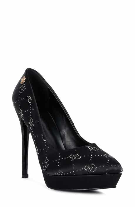 Rag & Co Ballard Monogram Satin Pump
