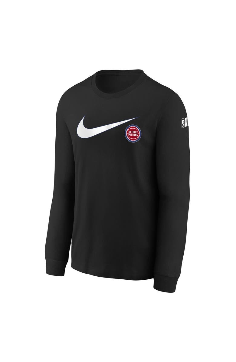 Nike Youth Nike Black Detroit Pistons Swoosh Long Sleeve T-Shirt, Alternate, color, 