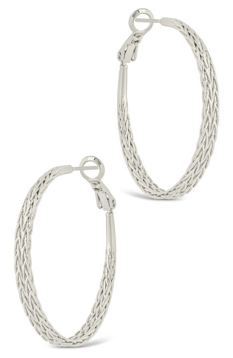 Scarlett Interlaced Design Hoop Earrings