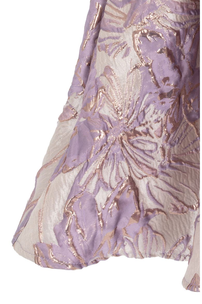 Kids' Brocade Party Dress, Alternate, color, LILAC