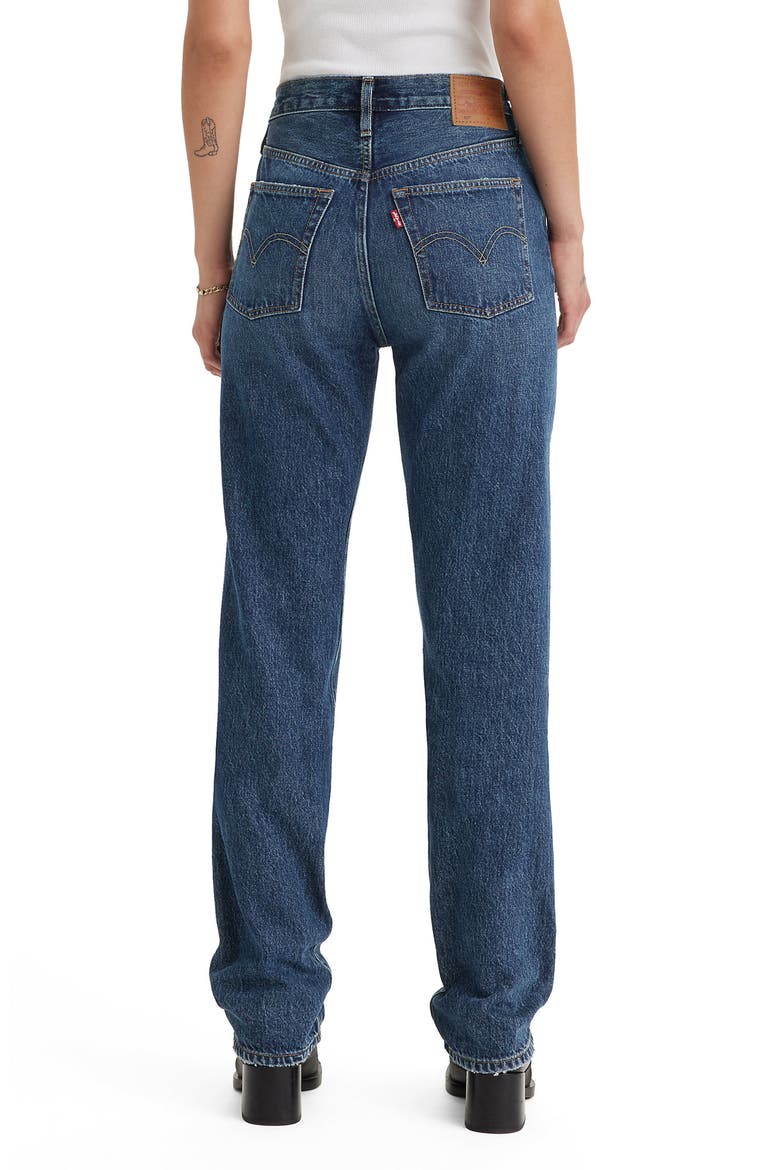 501® Original High Waist Straight Leg Jeans, Alternate, color, SUNDAY MORNING SKY