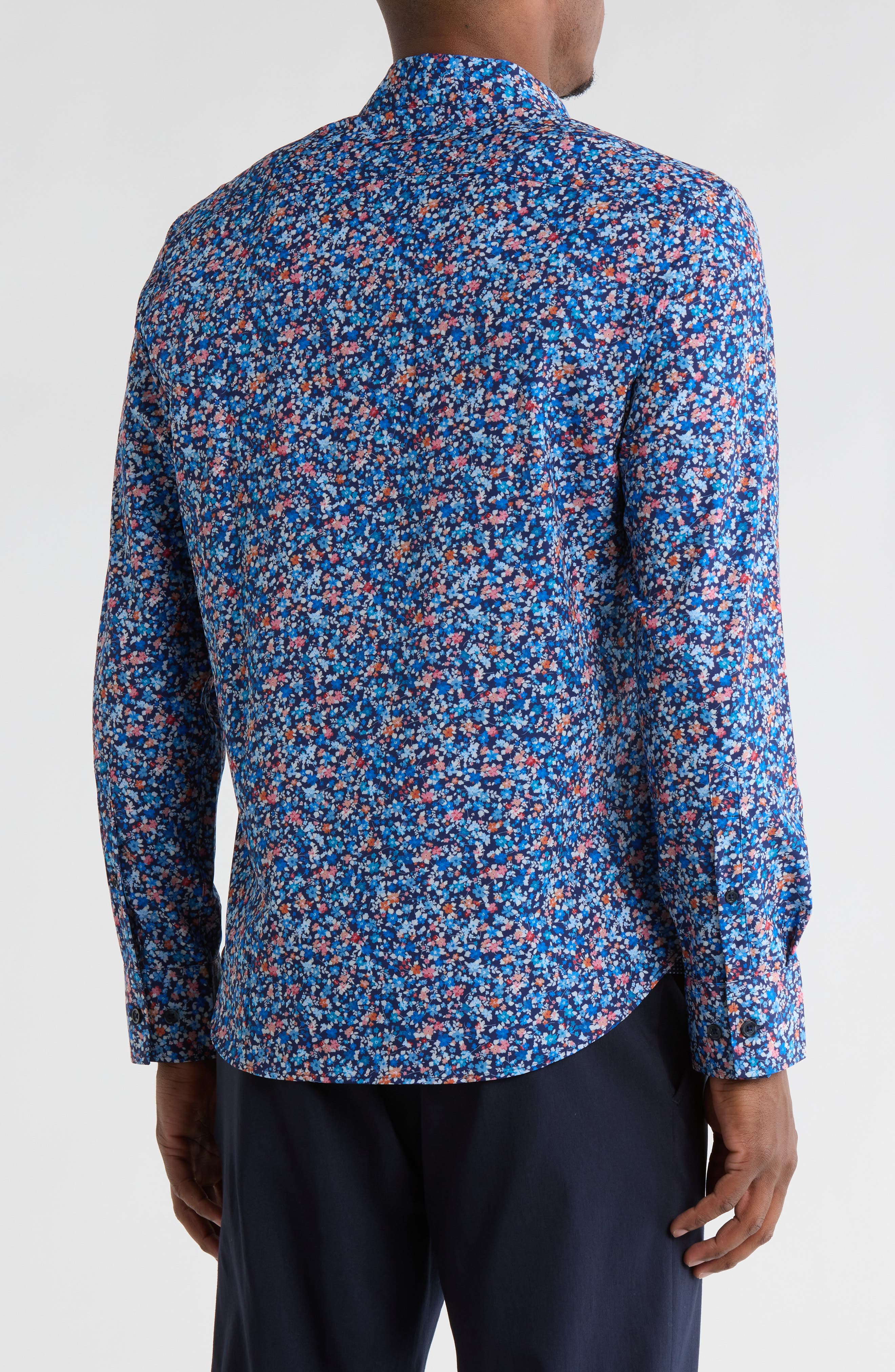 Floral Print Stretch Dress Shirt - image 2