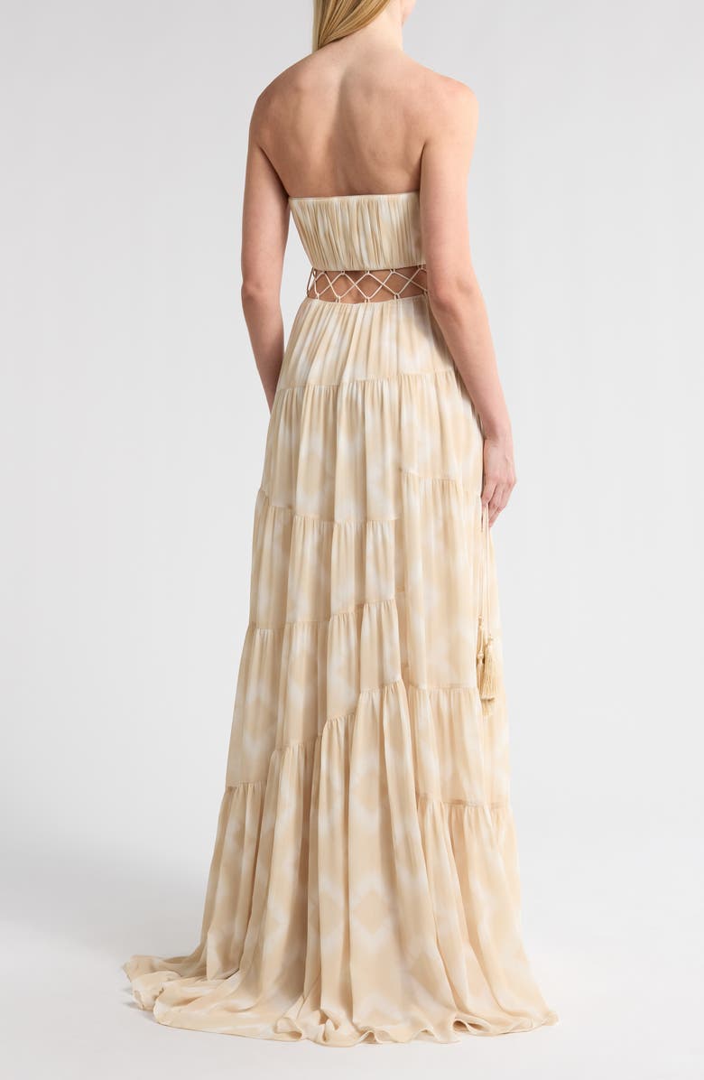 Cinq à Sept Cora Strapless Gown, Alternate, color, Ivory/ Plaster