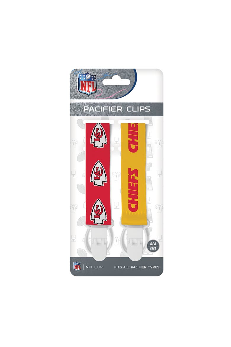 Kansas City Chiefs Pacifier Clip 2-Pack, Alternate, color, Multicolor