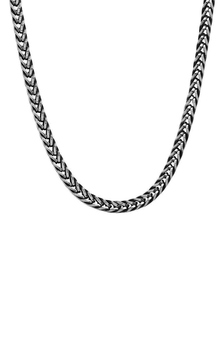 HMY JEWELRY Wheat Oxidized Chain Necklace, Main, color, Oxidized
