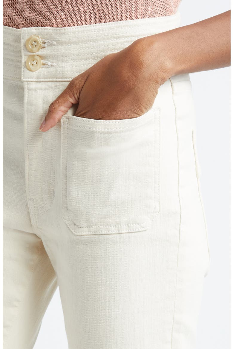 Beverly Patch Pocket Skinny Flare Jeans, Alternate, color, ECRU