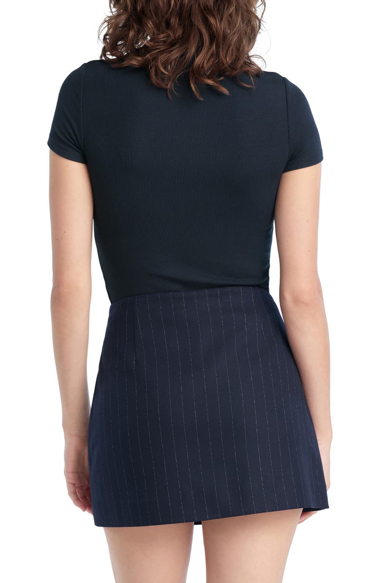 Favorite Daughter The Stockholm Mock Neck Rib Top, Alternate, color, Navy