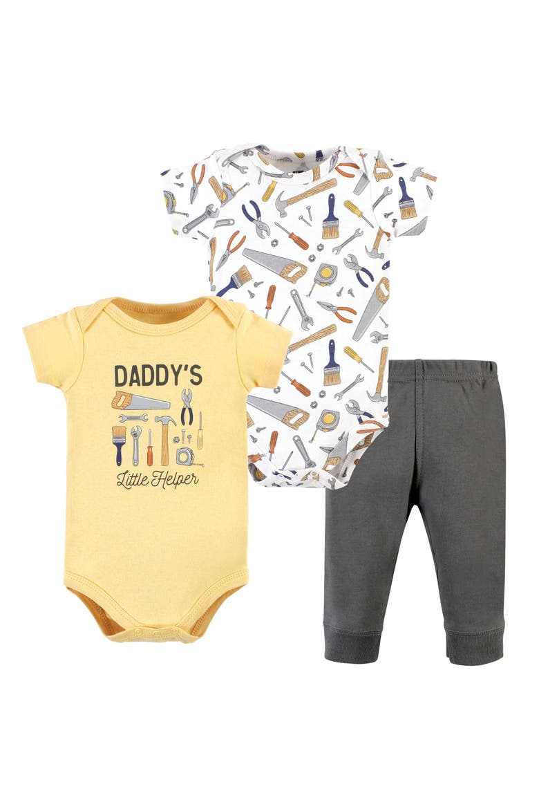Infant Cozy Cotton Layette Bundle, Main, color, Construction Work Short
