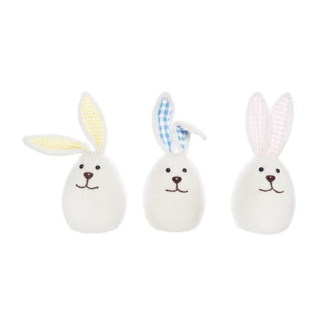 Egg Bunnies Figurines Set of 3