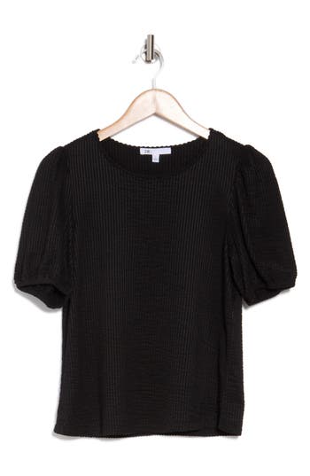 Daniel Rainn Rib Textured T-shirt In Q163 Black