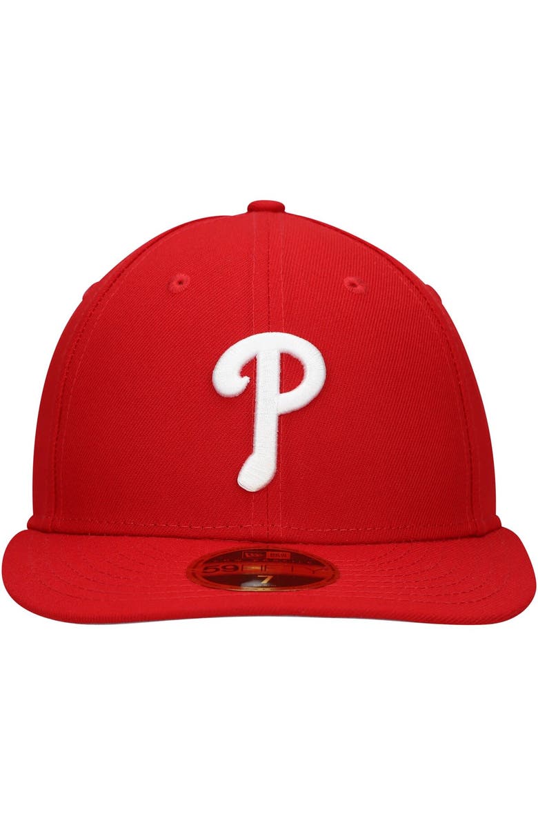 New Era Men's New Era Scarlet Philadelphia Phillies Low Profile 59FIFTY Fitted Hat, Alternate, color, 