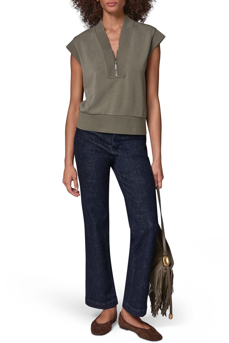 Jet Setter Dolman Half Zip Pullover Top, Alternate, color, SAGE