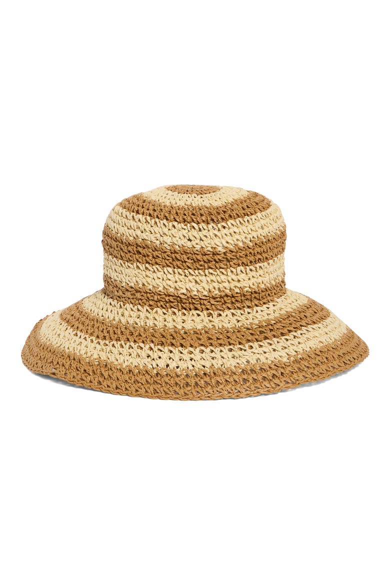 Stripe Sun Hat, Alternate, color, NATURAL