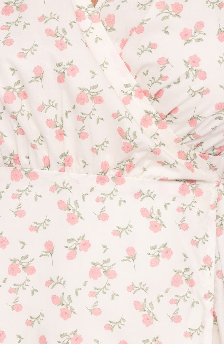 Petal & Pup Mabella Cotton Midi Dress, Alternate, color, Peach Ditsy Floral