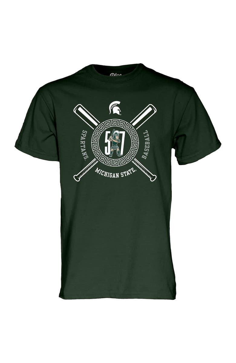 BLUE 84 Unisex Blue 84 Green Michigan State Spartans 517 Day Baseball T-Shirt, Alternate, color, Green