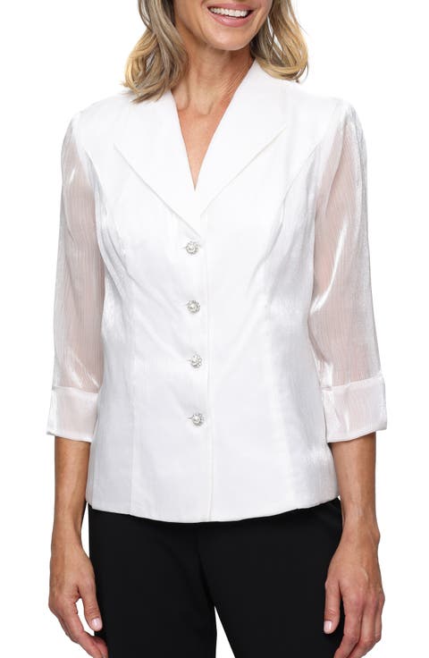 Yoryu Sheer Sleeve Button-Up Shirt