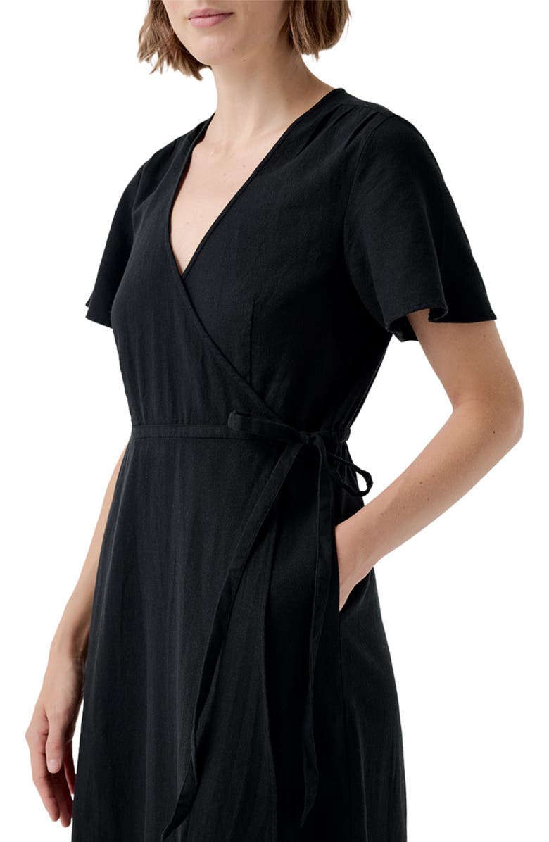Pact Organic Cafe Crepe Wrap Dress, Alternate, color,