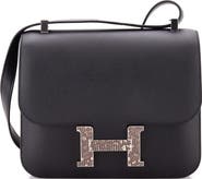 Pre-Owned Hermes Constance Marquette Bag Madame with Lizard 24