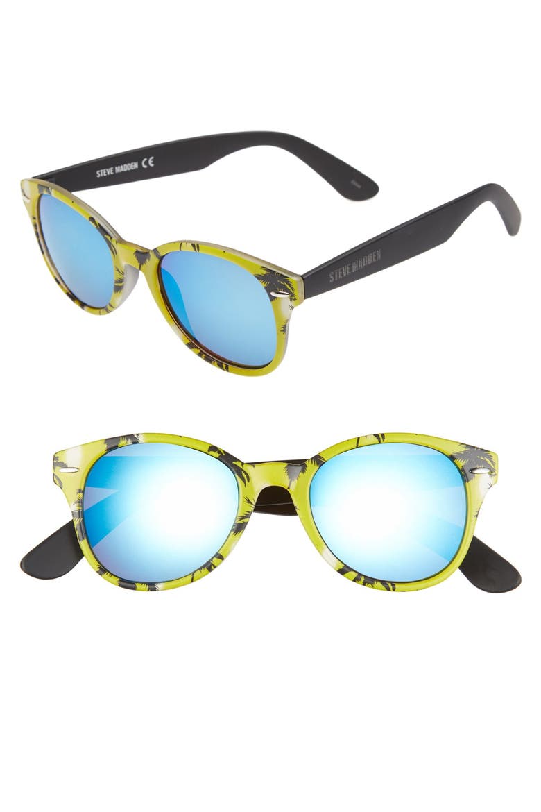 50mm Printed Frame Sunglasses, Main, color, GREEN
