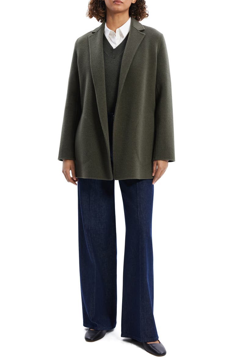 Theory Open Front Wool Blend Blazer, Alternate, color, Hnt Grn Mg