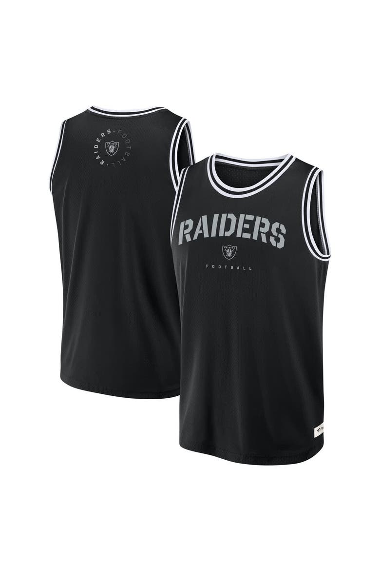 Men's Fanatics Black Las Vegas Raiders Elements Future Ground Jersey Tank Top, Main, color, Black