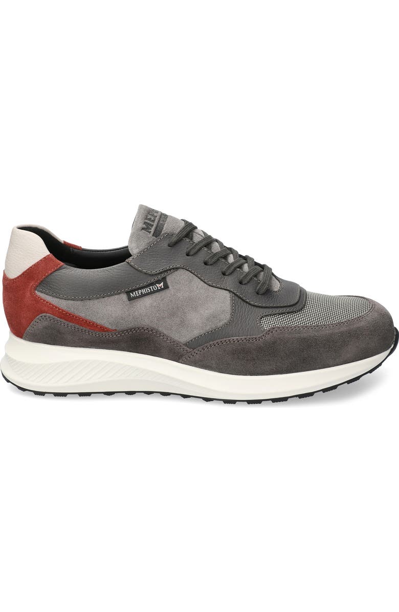 Mephisto Driss Mixed Media Sneaker, Alternate, color, Graphite