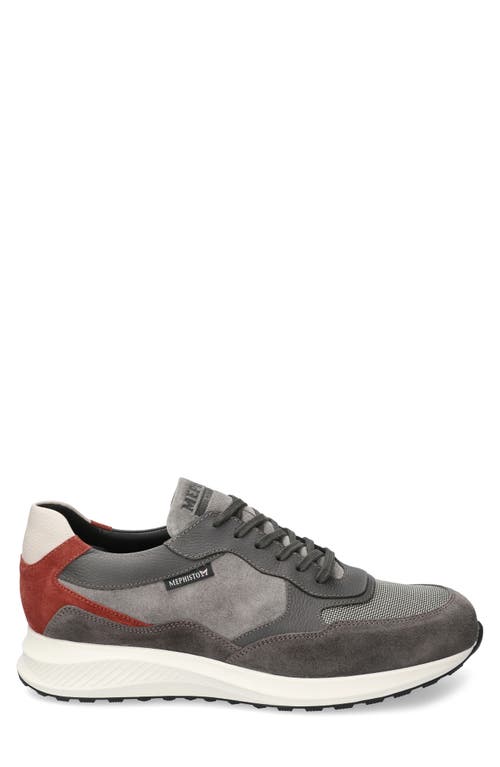 Mephisto Driss Mixed Media Sneaker In Gray