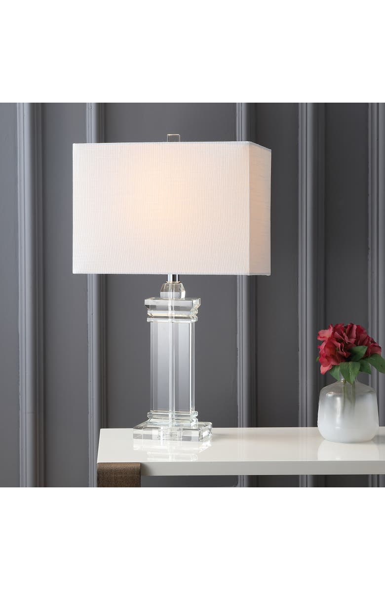 JONATHAN Y Ophelia Crystal LED Table Lamp, Main, color, Clear