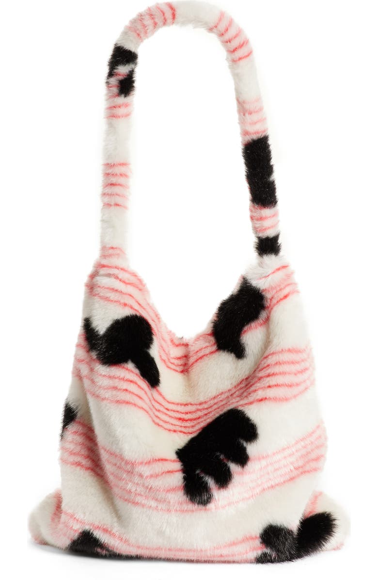 Shrimps Isabella Large Faux Fur Tote, Main, color,