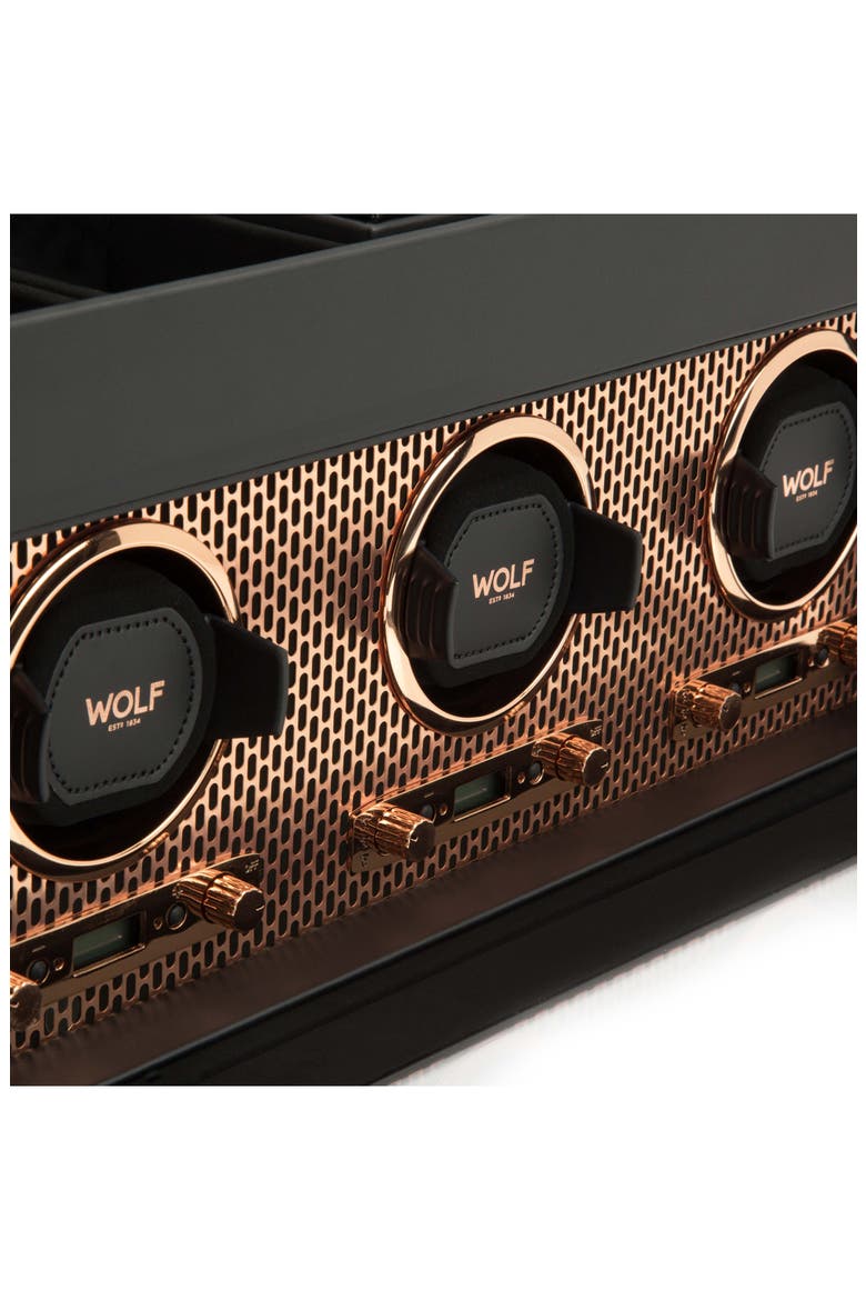 Axis Triple Watch Winder with Storage, Alternate, color, COPPER