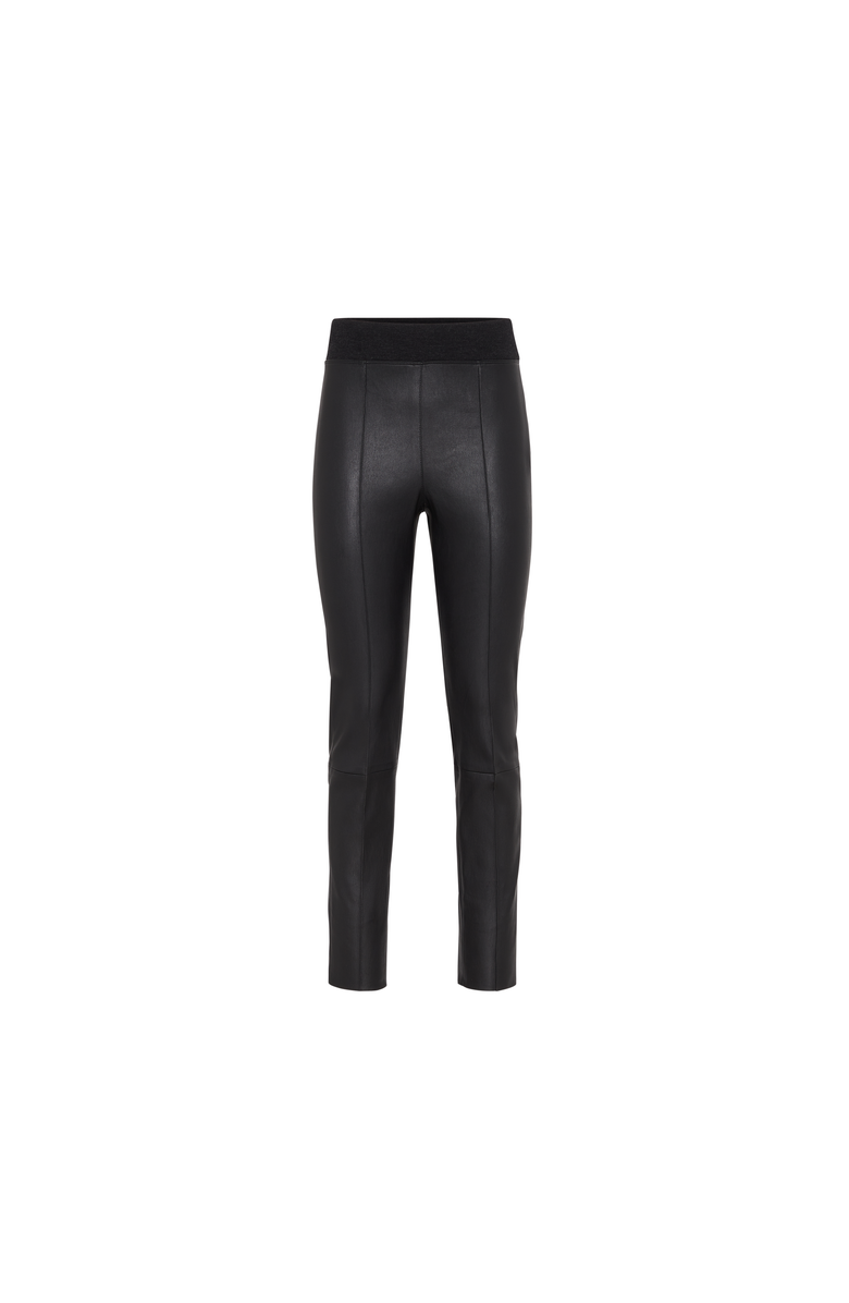 Brunello Cucinelli Stretch nappa leggings, Main, color, Black