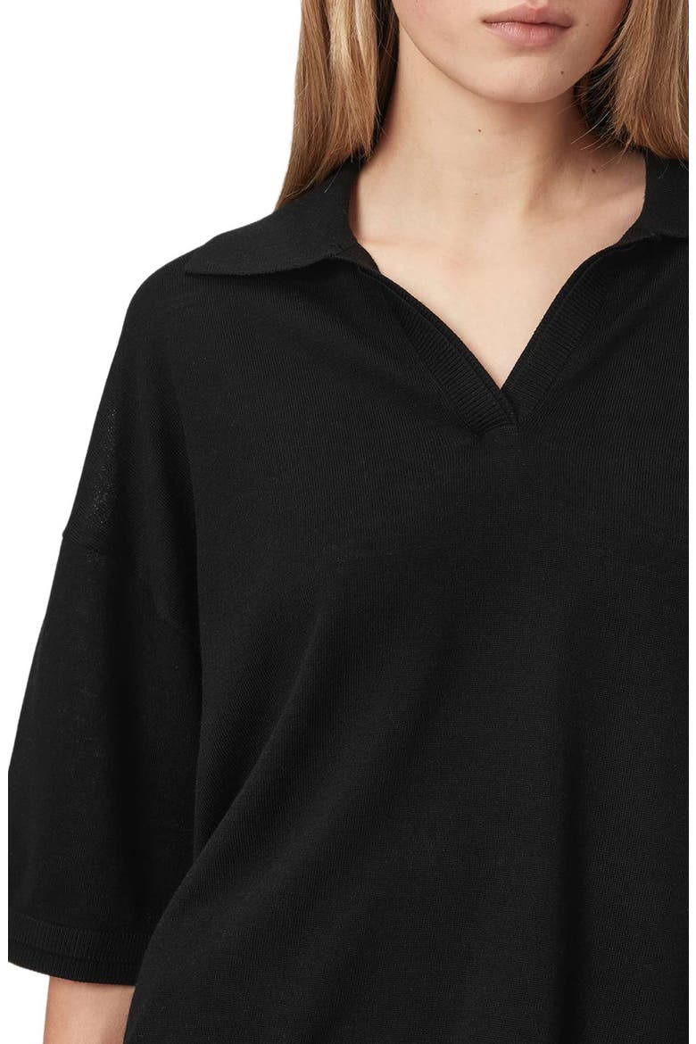 Bern Merino Wool Polo, Alternate, color, BLACK