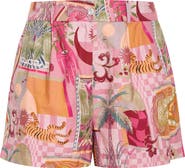 City Chic Isabel Mix Print Shorts