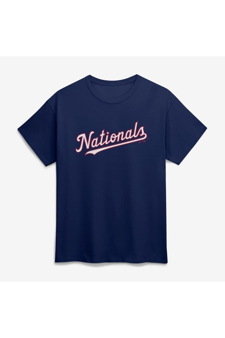 Men's Logo Athletic Navy Washington Nationals Wordmark T-Shirt, Main, color, Navy
