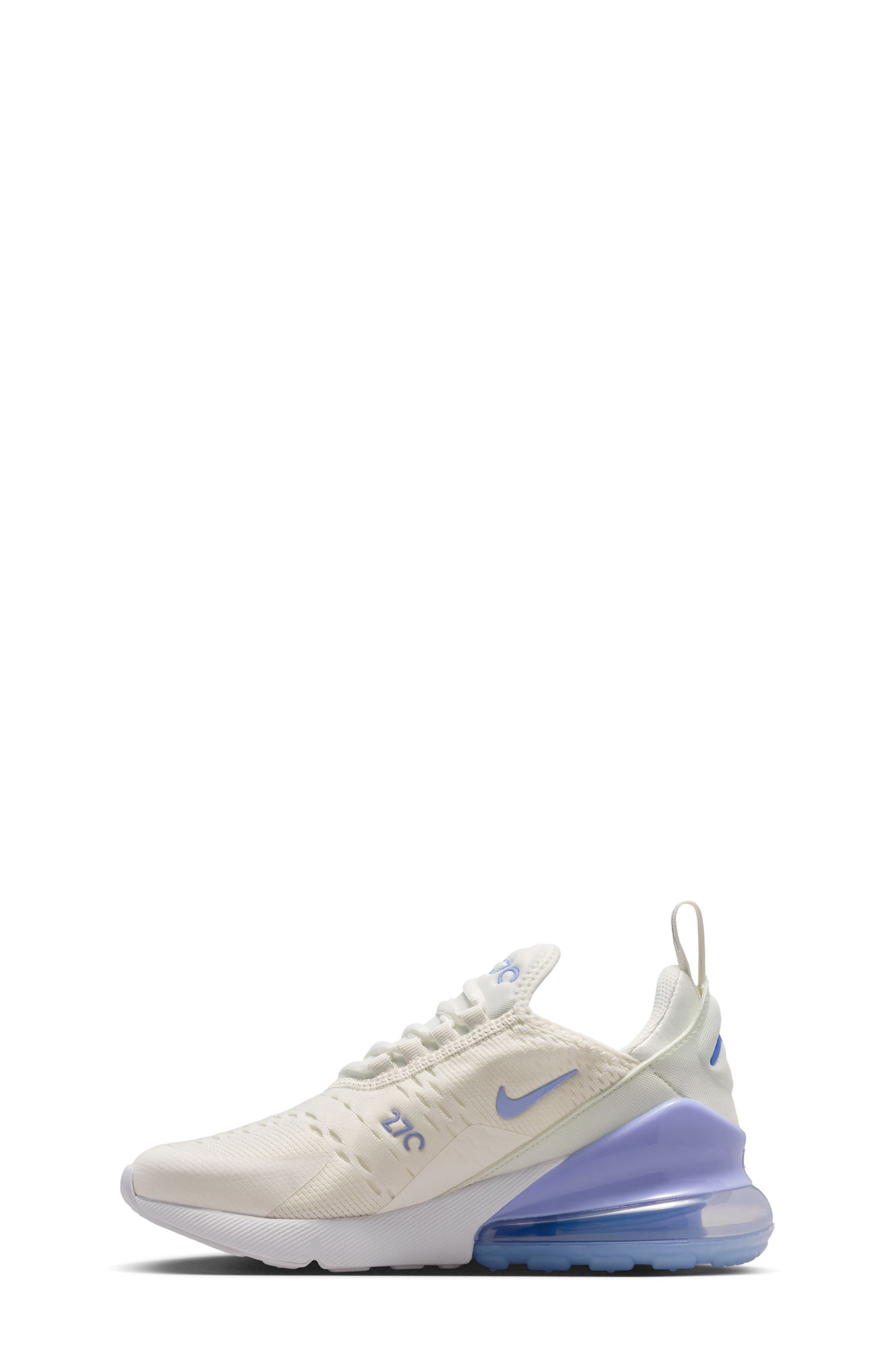Kids' Air Max 270 Sneaker, Alternate, color, SAIL/ LIGHT THISTLE