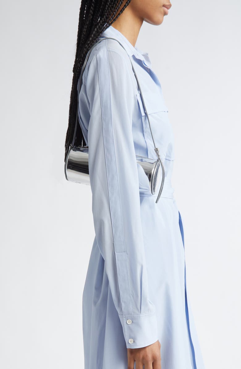 Proenza Schouler Silo Mirror Shoulder Bag, Alternate, color, Silver