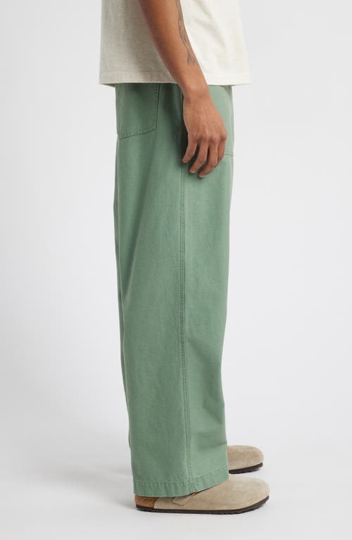 Obey Bigwig Baggy Utility Pants In Laurel Wreath Faded Wash