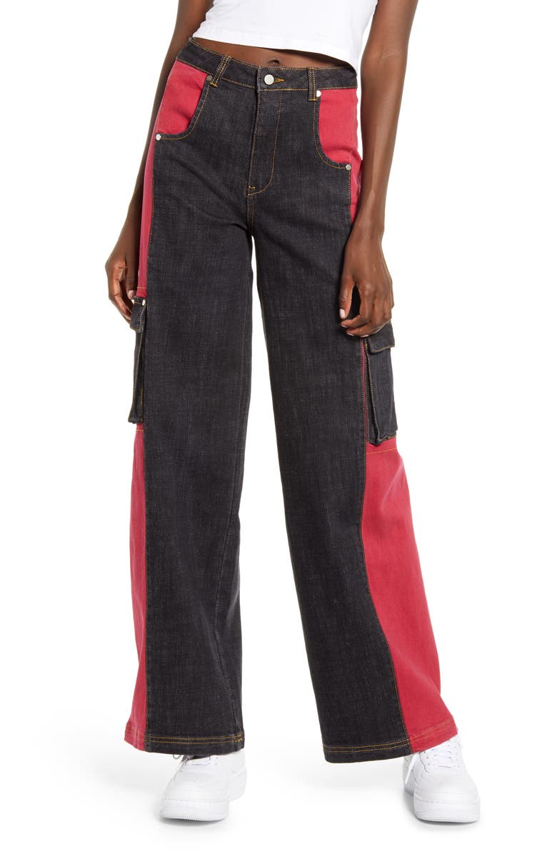 I.AM.GIA Bessi High Waist Wide Leg Cargo Jeans, Main, color, 