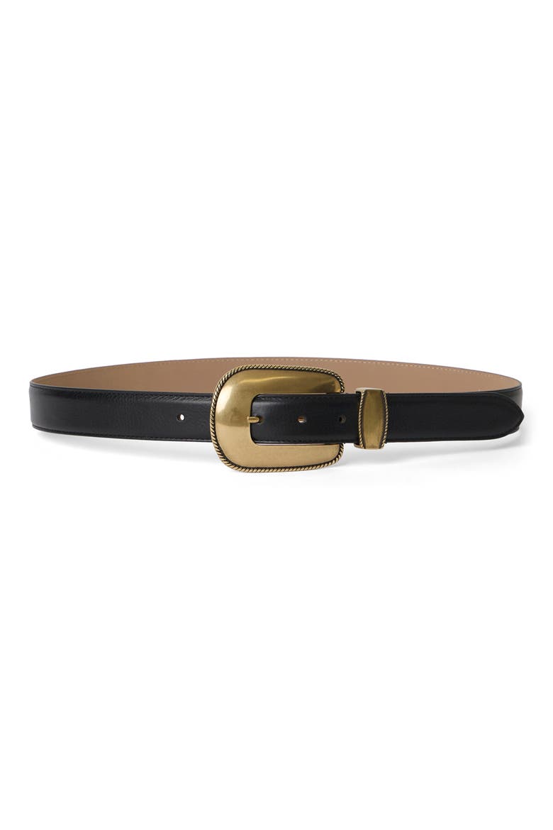 Walker Colt Leather Belt, Main, color, BLACK BRASS