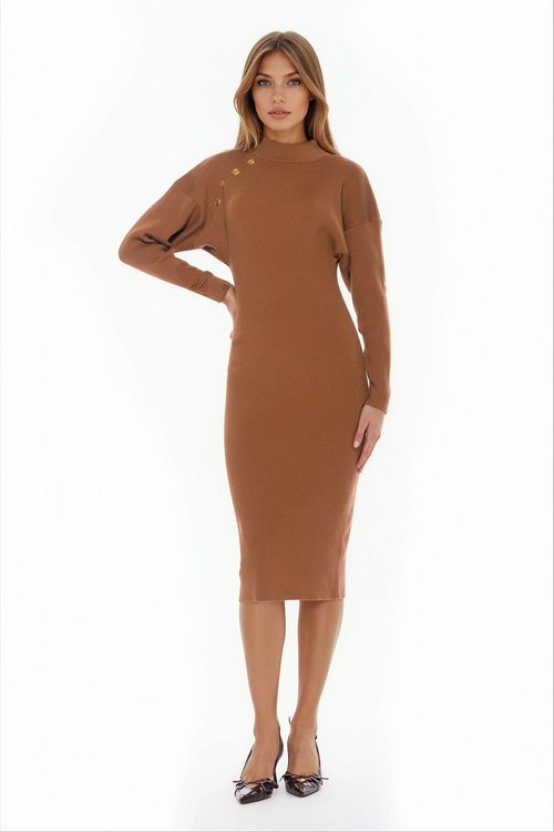 Alexia Admor Indigo Dress In Brown