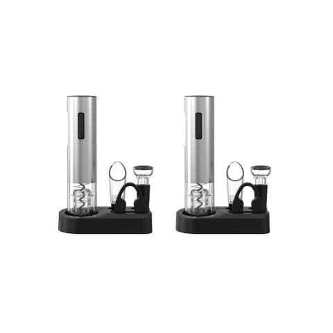5-Piece Electric Wine Opener Set - 2 PACK Bundle