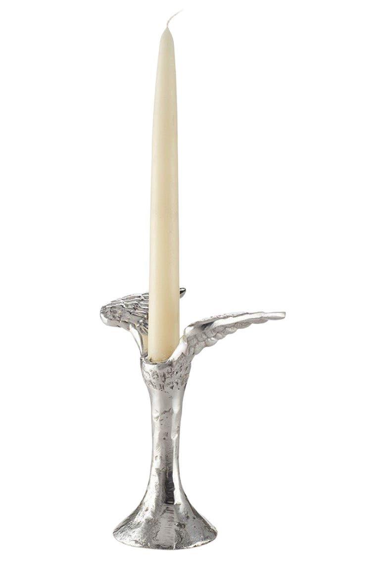Angelwing Candleholder, Main, color, Silver