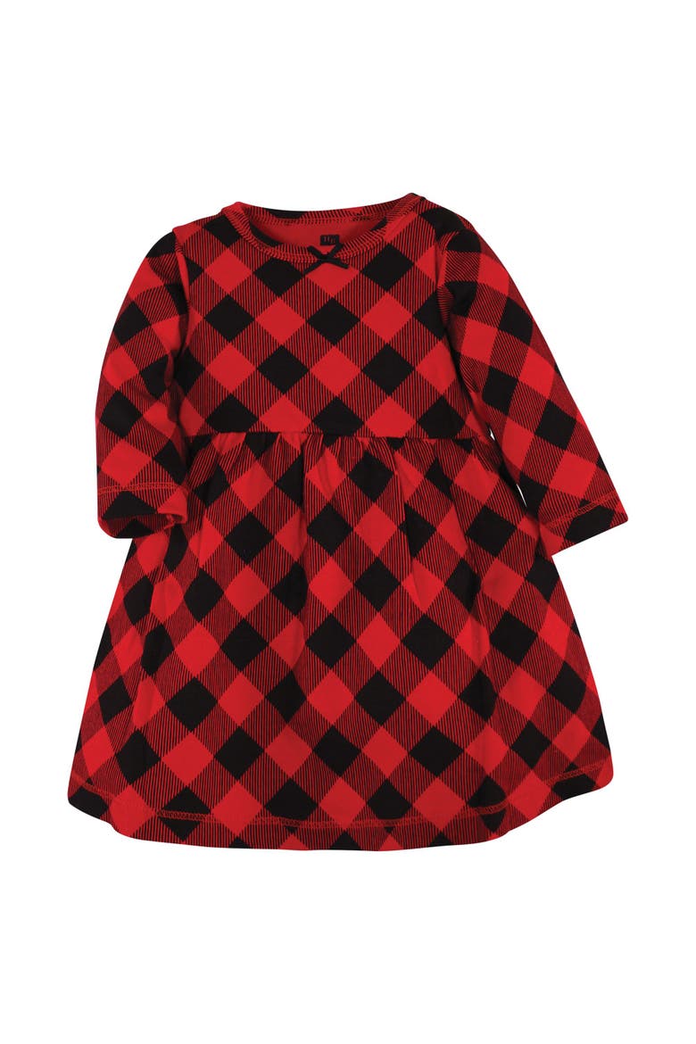 Two Pack of Long-Sleeve Dress, Alternate, color, Christmas Scene