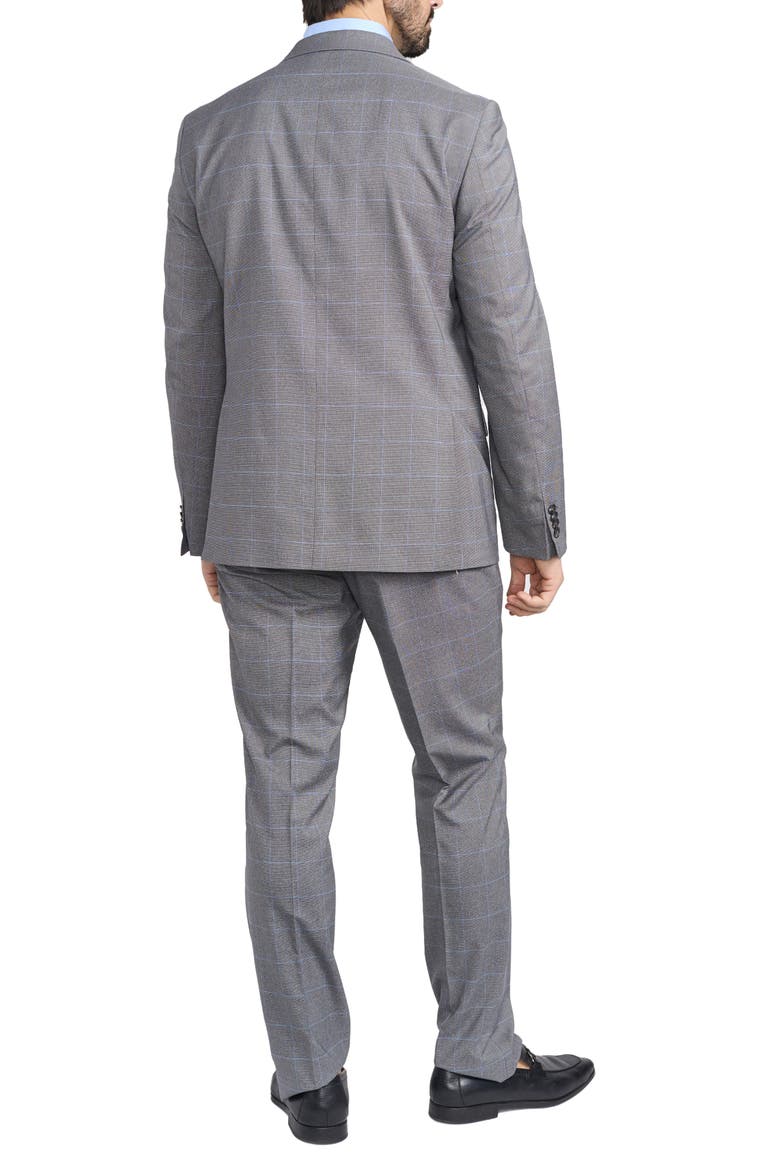 Gray Windowpane Plaid Print Trim-Fit Suit, Alternate, color, GREY