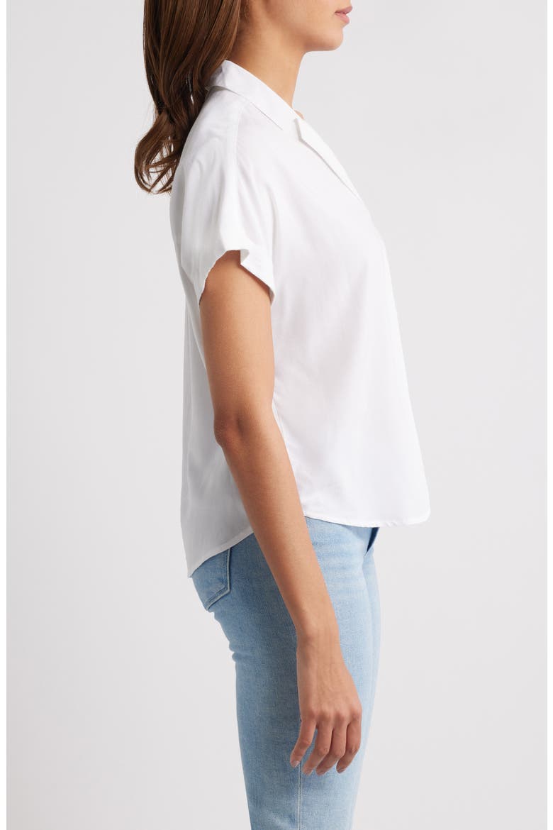 Melody Collar Top, Alternate, color, WHITE