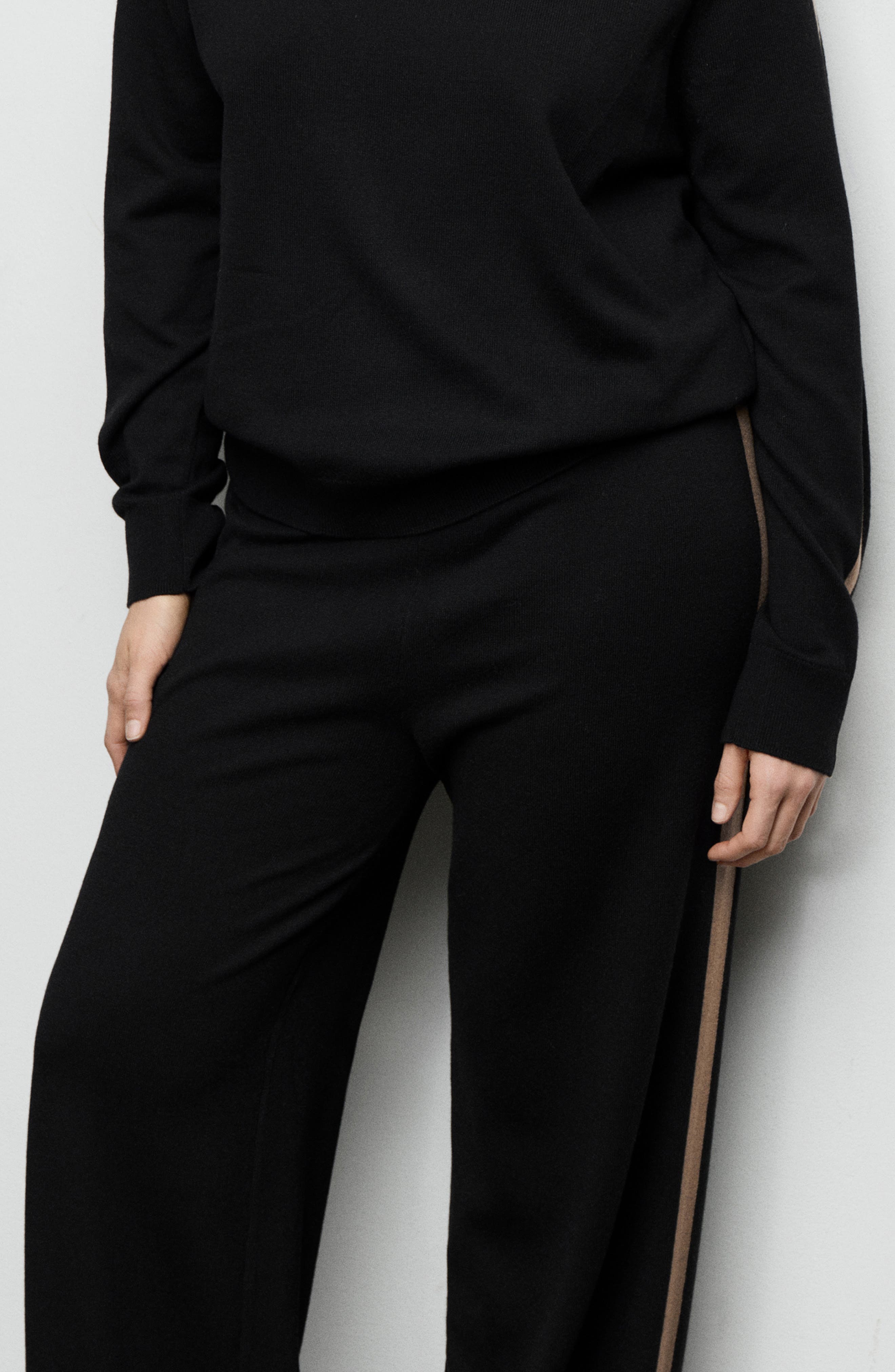 Contrast Stripe Knit Pants - image 2