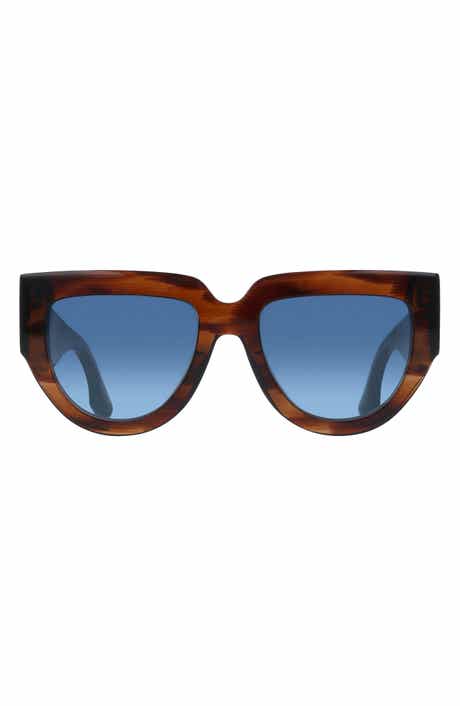 Victoria Beckham 53mm Classic Logo Tea Cup Sunglasses